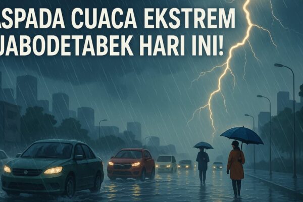 Cuaca Ekstrem Jabodetabek: Hujan Lebat dan Petir Siang hingga Malam | Nasional