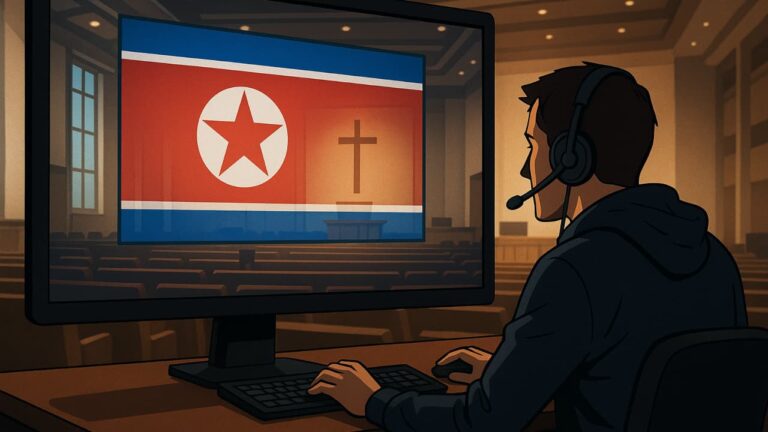 Peretasan Siaran Gereja di Seoul Tampilkan Bendera Korea Utara