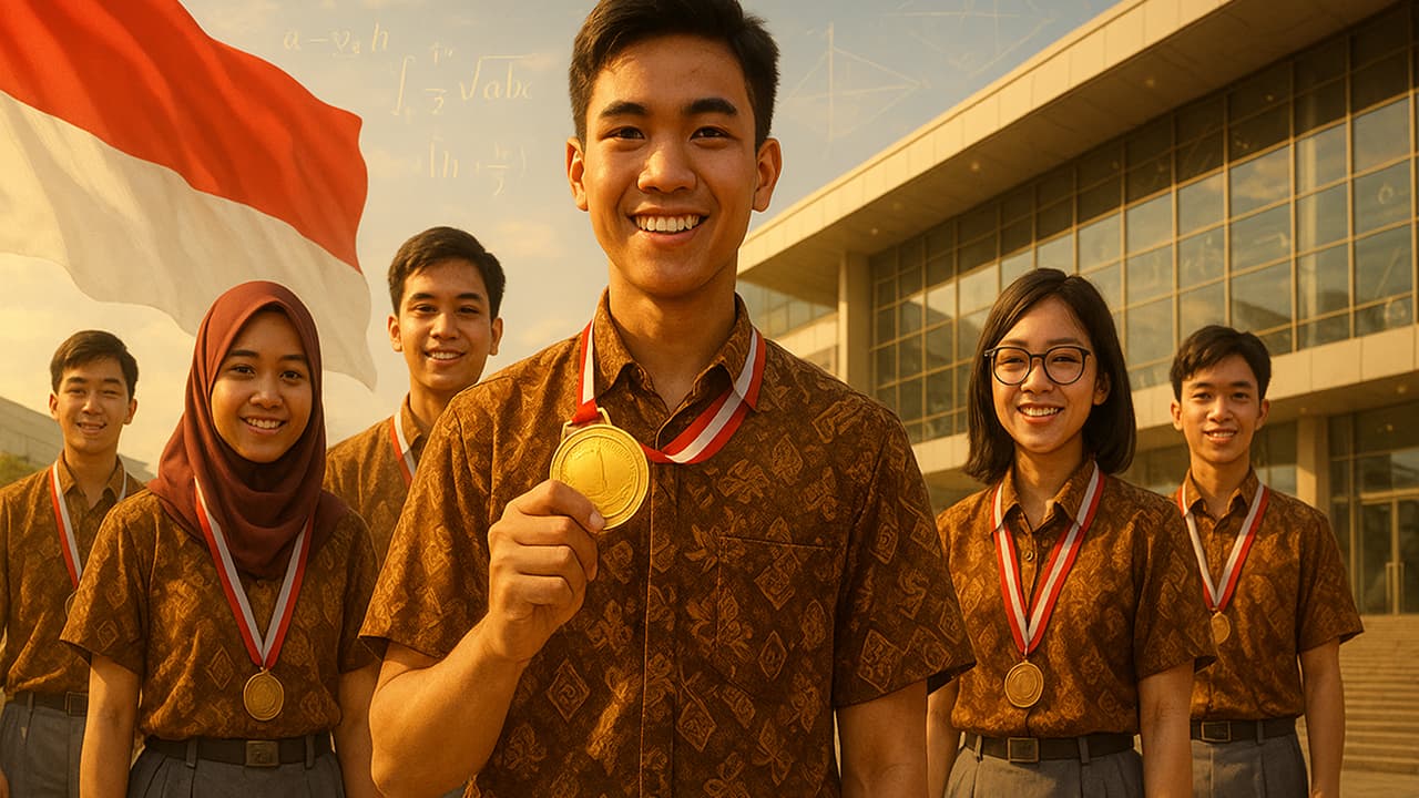 Siswa Indonesia Raih Emas Olimpiade Matematika Internasional 2025 | Nasional