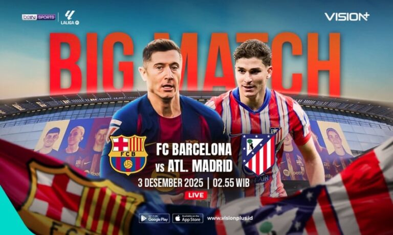 Barcelona dan Atletico Madrid Siap Bertanding di VISION+