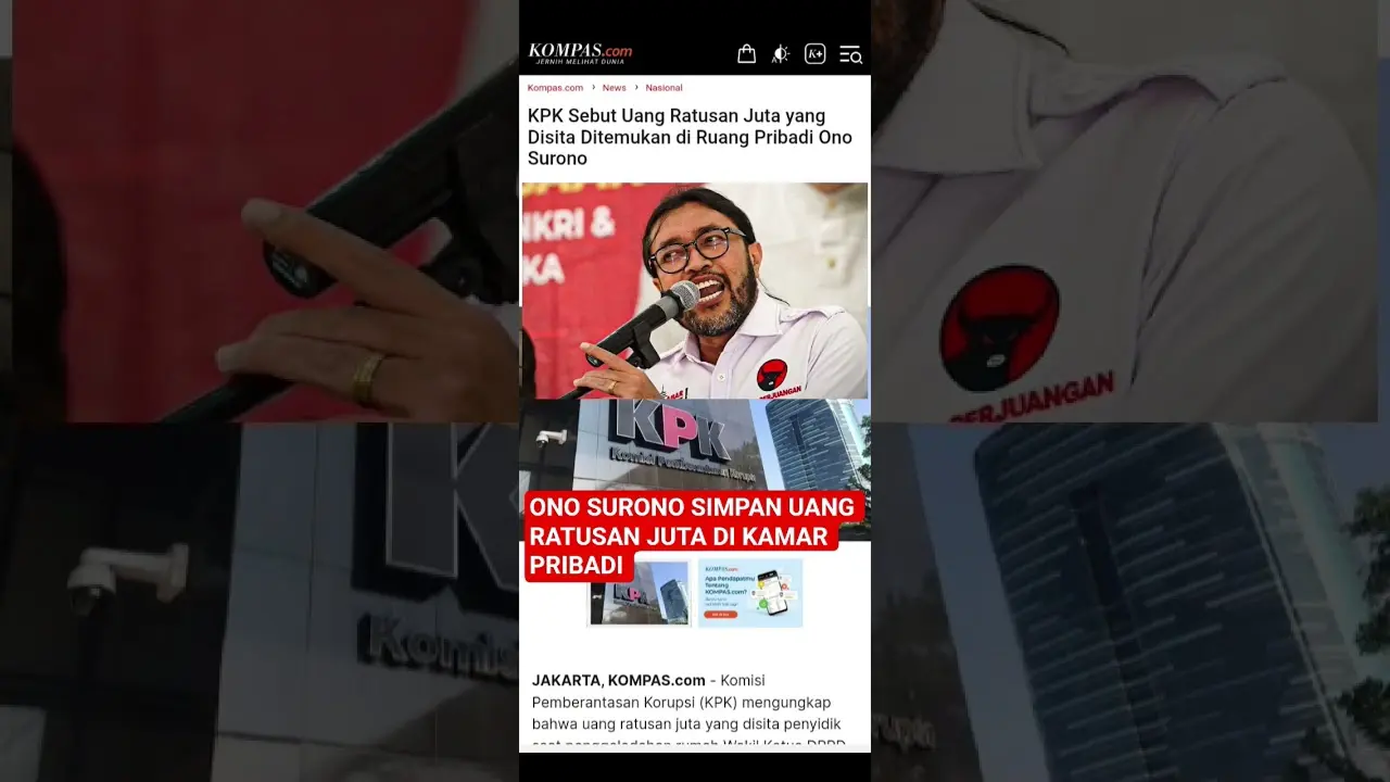Ono Surono Diperiksa KPK, Penyidik Dalami Uang di Ruang Pribadi | Nasional